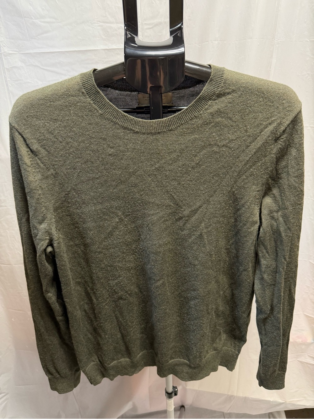 Banana Republic Extra Fine Italian Merino Wool Sweater Leather Elbow Patches M